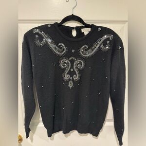 Vintage 1980's black Sellecca sweater